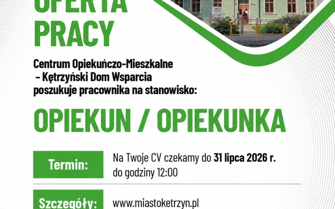 Plakat Oferta pracy Opiekun / Opiekunka